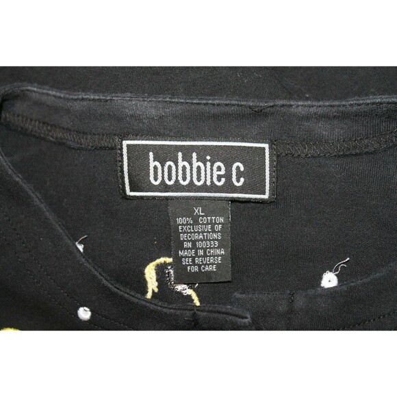 Bobby C Cardigan Womens Black Yellow Bird Embroidered Sweater Size XL - Picture 5 of 5